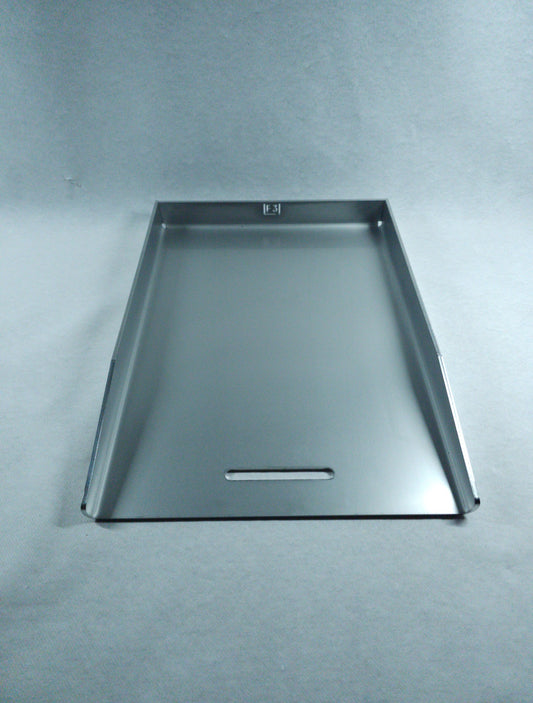 Edelstahl Plancha Universal 40 x 30 cm mit Fettablauf / Langloch