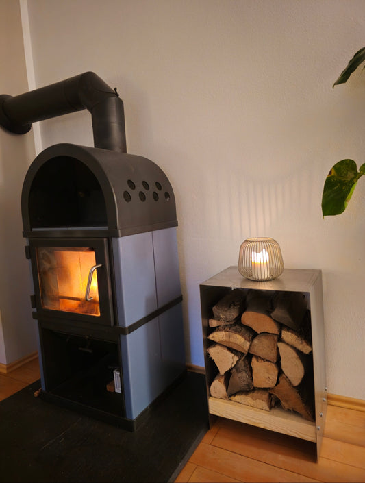 Kaminholz Ständer Lager Blech