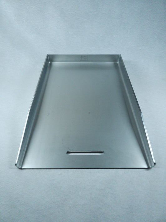 Edelstahl Plancha 44,5 x 30 cm mit Fettrinne