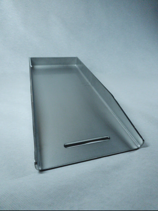 Edelstahl Plancha 44,5 x 19 cm mit Fettrinne
