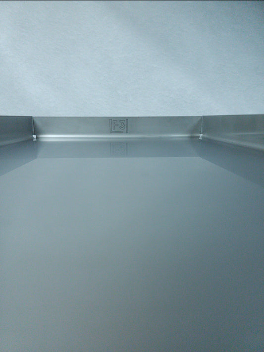 Edelstahl Plancha 44,5 x 30 cm mit Fettrinne